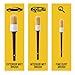 Detail Dudes Soft Boar Hair Car Detailing Brush Set - 3-Pack, Brown - Car Detailing Kit for Versatile Uses - Soft Bristles Cleaning Brush - Water-Resistant Handles