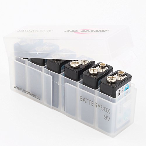 Ansmann Rechargeable 9V Battery 300Mah Pre-Charged Low Self Discharge 9Volt Nimh Rechargeable Battery (12-Pack) + 2X Batterybox For 9V #TOP1