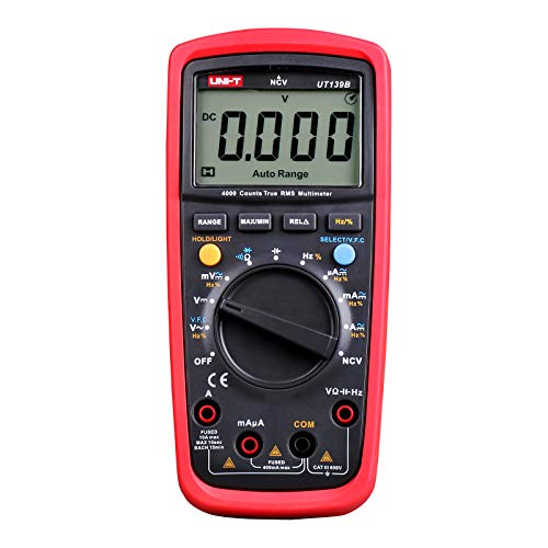 Image of UNI-T Multimeter Kit UT139B, Volt Ohm Meter Capacitor Tester Frequency Meter True RMS Auto /Manual Ranging 4000 Counts
