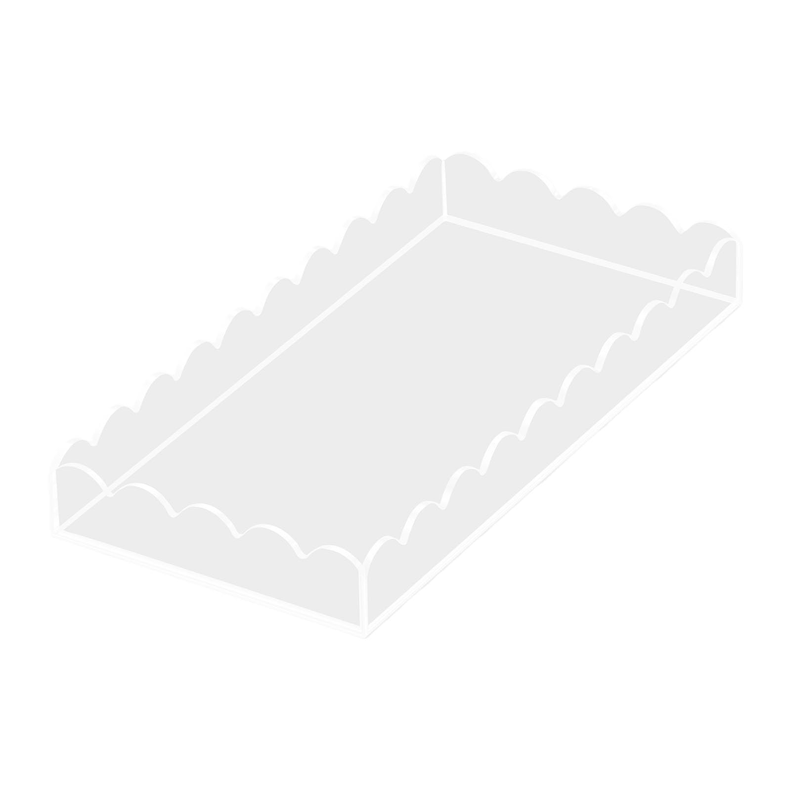 Xinsheinelry Minimalist Wave-Pattern Acrylic Storage Tray Hygienic Bathroom Countertop for Skincare Essentials Stylish Wavy Acrylic Storage Tray