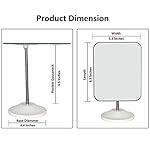 YEAKE Adjustable Flexible Gooseneck Makeup Mirror,360°Rotation Folding Portable Desk Vanity Mirror with Stand Shower Shaving Cosmetic Mirror Square - Image 2
