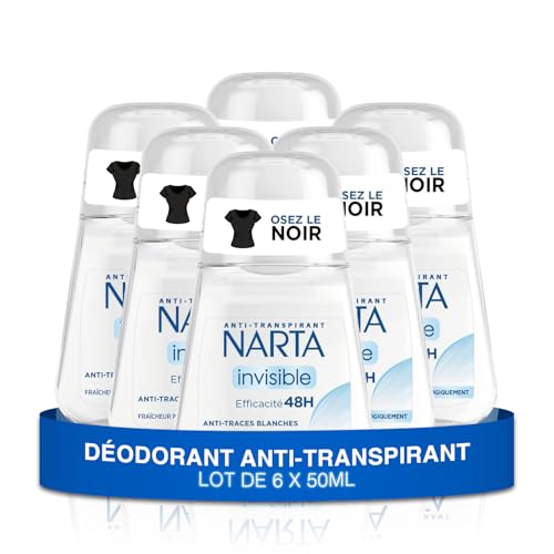 Déodorant Narta femme anti-transpirant bille invisible 48h lot de 6