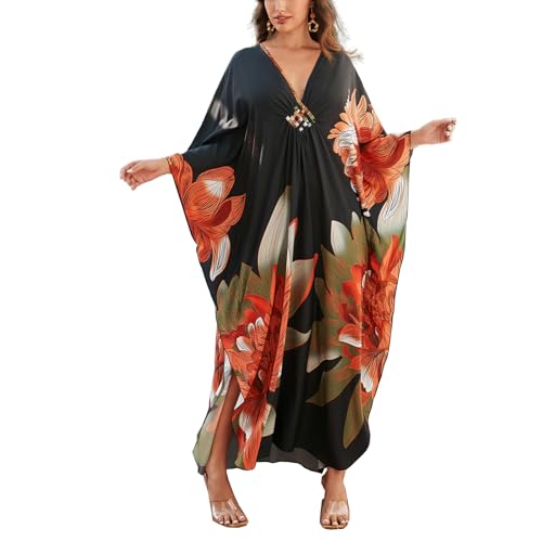 Kaftan Dresses for Women Stylish Caftans Plus Size Beach Cover up Soft Loungewear