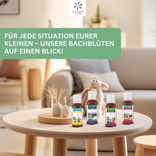 Lemon Pharma Original Bachblüten Kinder Globuli Konzentration - Wachsam und Beständig - Bio, vegan & alkoholfrei - Für Schule und Kindergarten, Streukügelchen für Kids nach Dr. Bach, 20 g