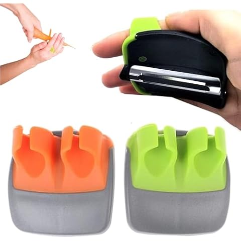 Ergonomic Vegetable Peeler Set with Safety Features Cover