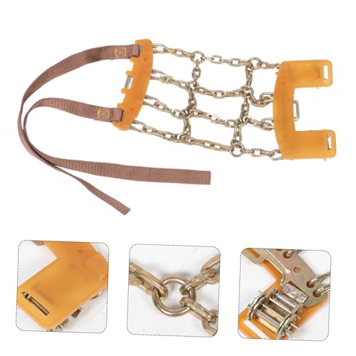 Cadenas para nieve para coches y camionetas con mango de acero ajustable 5
