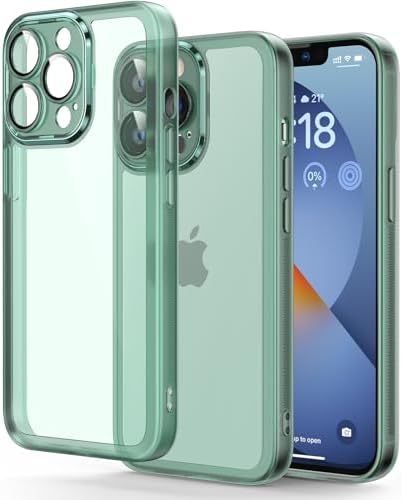 Honeyview Colored Clear Case for iPhone 13 Pro Max with Matte Border, Non-Yellowing, Shockproof, Armour Phone Cover for Apple iPhone 13 Pro Max 5G - Black