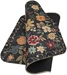 Premium Linen Boho Car Floor Mats Full Set, Vintage Floral Design | Waterproof & non-slip all-weather mats, universal fit for SUV Sedan, luxury car interior accessories for men and women