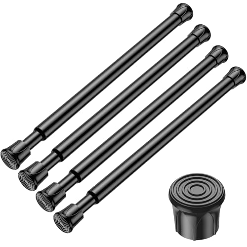 AIZESI 4PCS Small Spring Tension Curtain Rod 8 to 12 Inch, Mini DIY Tension Rods No Drill for Slim...
