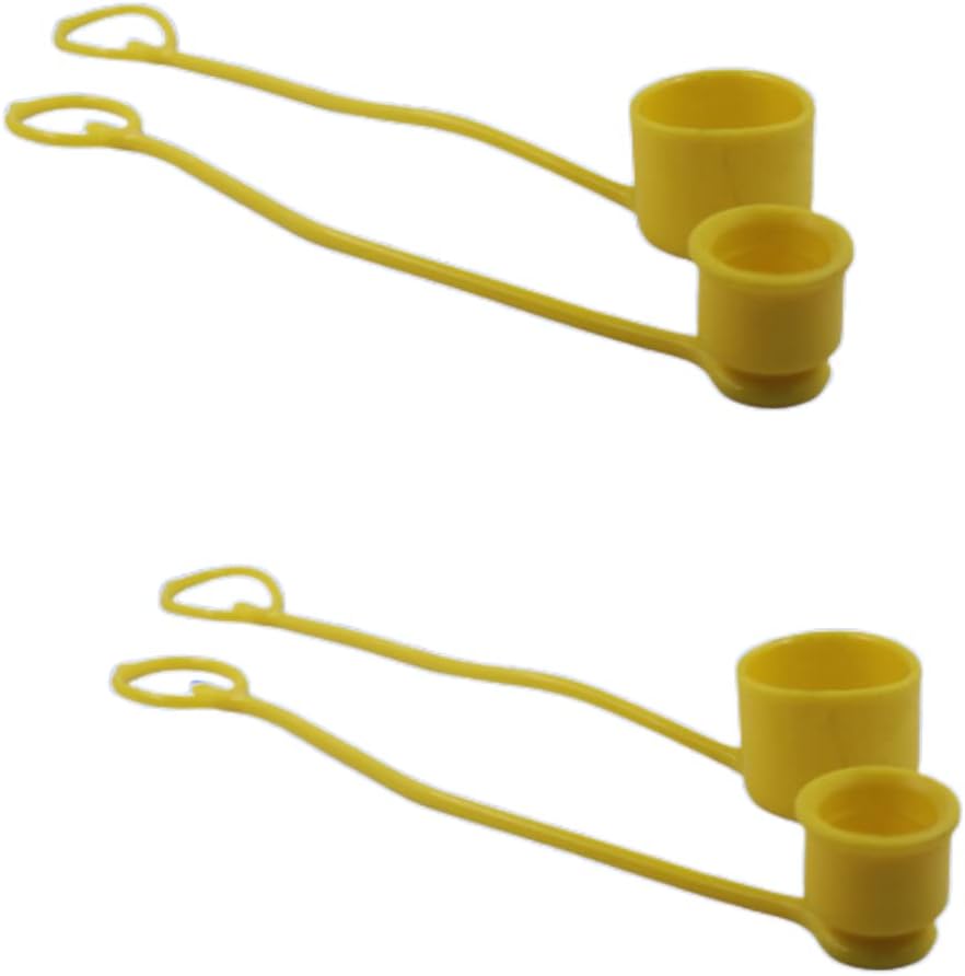 Black Rubber Dust Caps/Plugs For 1/2 Body Flat Face Hydraulic Bobcat Skid Steer Quick Couplers (2 Sets)
