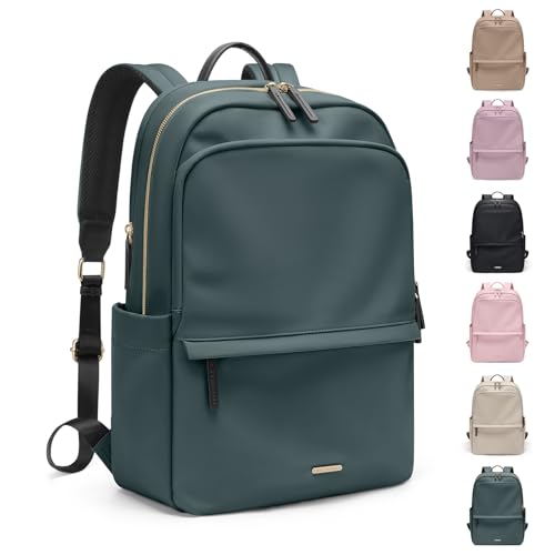 GOLF SUPAGS Women Laptop Backpack Casual Daypack for Work Travel College Backpack Purse Fits 14 Inch Notebook (Atrovirens)