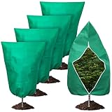 Vegamall 4 Pièces Voile d'hivernage, 80 x 120 cm 70gsm Housse Hivernage Plantes Exterieur...