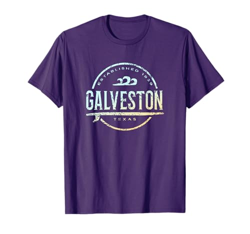 テキサス州ガルベストン - テキサス州ガルベストンヴィンテージサーフ Tシャツ
