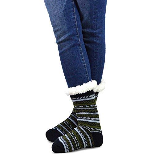 Winter Thick Thermal Double Layer Crew Socks for Adults 3 Pair Christmas Santa Snowman Deer Cat Dog Ski Socks4
