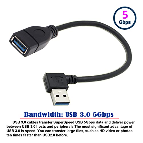 CY Right Angled USB 3.0 A Male to Female Extension cable, USB3.0 Angled Type - Image 2