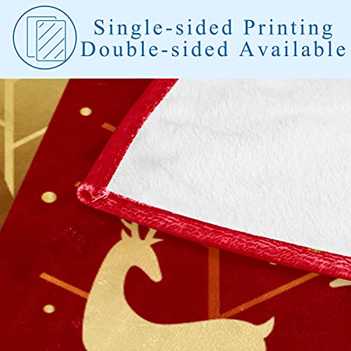 Couverture Noël rouge douce 150x100 cm cadeau idéal lit et canapé - 5