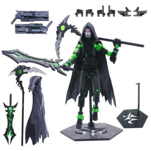 GVMJHYK Figura Articulada Caballero Oscuro con Capa y Armas Juguete de Montaje para Adultos Fan Anime Robot Guerrero Regalo de Colección Decoración Escritorio Estilo Sci-Fi (Negro y Verde) GVMJHYK Figura Articulada Caballero Oscuro con Capa y Armas Juguete de Montaje para Adultos Fan Anime Robot Guerrero Regalo de Colección Decoración Escritorio Estilo Sci-Fi (Negro y Verde)