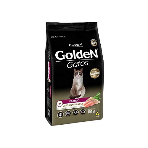 Premier Pet Ração Golden Para Gatos Adultos Castrados - 10 1Kg - Sabor Frango Premier Pet Ração Golden Para Gatos Adultos Castrados - 10 1Kg - Sabor Frango