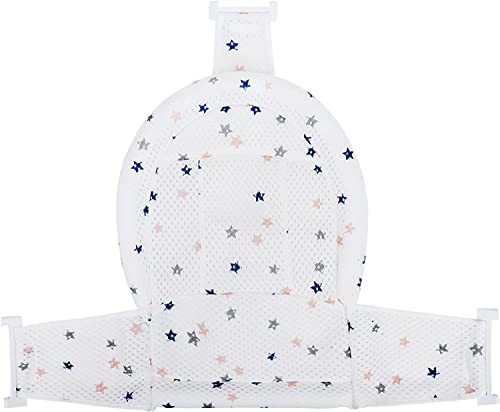 ベビー用バスネット 滑り止め 幼児用お風呂マット 新生児 ベビー用 入浴ネット シャワークッション ベビーを保護 脊椎を保護する 安全お風呂 調節可能 通気性 折り畳み式 お風呂サポート 出産祝い お誕生日プレゼント