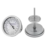 MEASUREMAN 1.5' Tri-Clamp Sanitary Thermometer - 3' Easy-to-Read Analog Dial for...