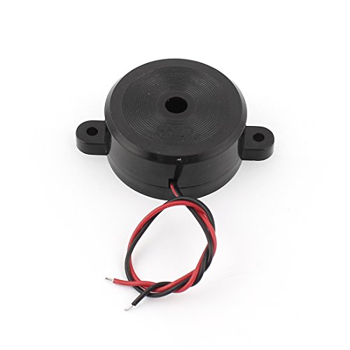 Zumbador piezoeléctrico continuo sourcing map DC 12V para instalación con agujero