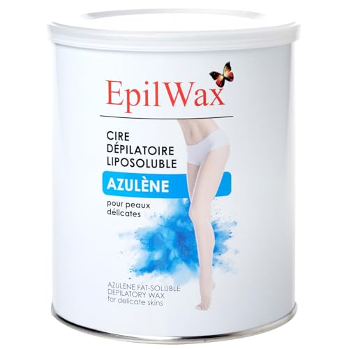 EpilWax Pot de Cire Liposoluble à l’Azulène pour Épilation - Cire Chaude Professionnelle en Pot de 800 ml