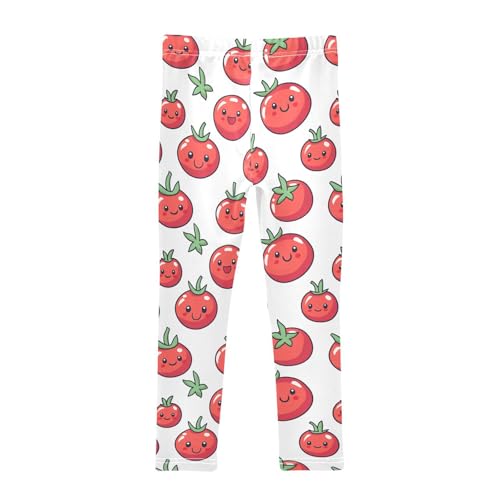 Doodle Tomato Girls Leggings,Workout Leggings for Girls Toddler Athletic Legging Size for 3-10T2
