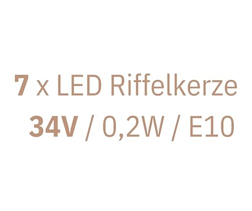 Set di candele a LED per 7 archi luminosi, 7 x 34
