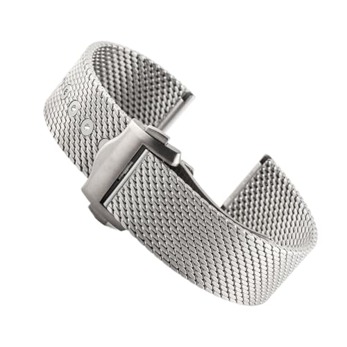 20mm Silver Stainless Steel Strap Compatible With 007 Luxury Mesh Band Bracelet Replacement Watch Accessories Parts4