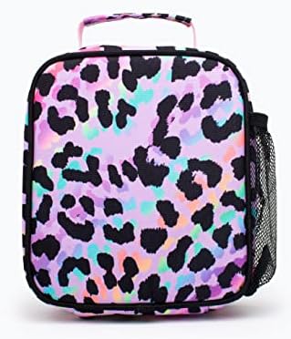 HYPE Unisex Purple Rainbow Leopard Crest Lunch Bag