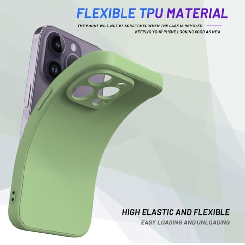 Image of for iPhone 14 Pro Case Green, Scratch Resistant with Soft Touch, Slim Thin Phone Cover for iPhone 14 Pro 6.1 inch