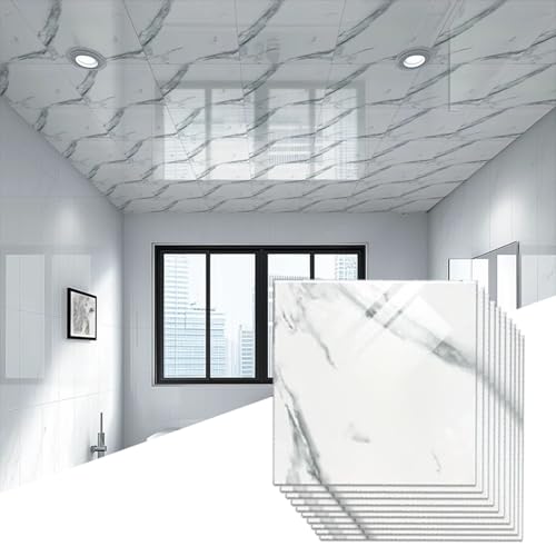 Sala de estar moderna con azulejos decorativos de techo y paneles impermeables 2