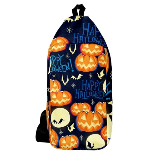 Sac à bandoulière voyage et rando à motif citrouille Halloween pour adulte
