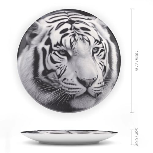 Plato Decorativo de Porcelana White Tiger 7 pulgadas miniatura 2
