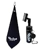 Premium magnetic golf towel with golf club brush | extra strong magnet golf towel with deep waffle technology | Golf club cleaner brush with water tank | ultimate golf club cleaning kit