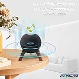 Real Wood Stand for Homepod Mini(2020 Released), Wooden Holder Tripod with Metal Frame,Safe Stable Mount with Anti-Slip Silicone pad Protects Home pod Mini Speaker Well (Color:Walnut) - Image 8