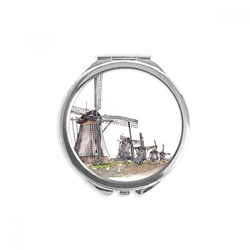 Miroir de poche moulin à vent hollandais une idée de cadeau originale pour vos amies