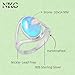Light Blue Aqua Chalcedony Ring 925 Sterling Silver Ring Oval Shape Boho Stackable Ring For Women Wedding Birthday Gift For Her Simple Chalcedony Promise Jewelry Handmade Gemstone Ring By NKG