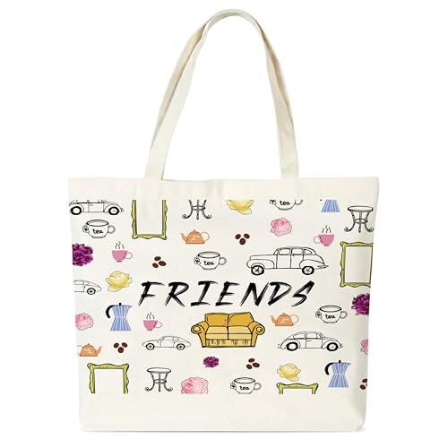seclate Friends Canvas Tote Bag, TV Show Gifts Tote Bags for Women, Friendship Gifts for Besties,...