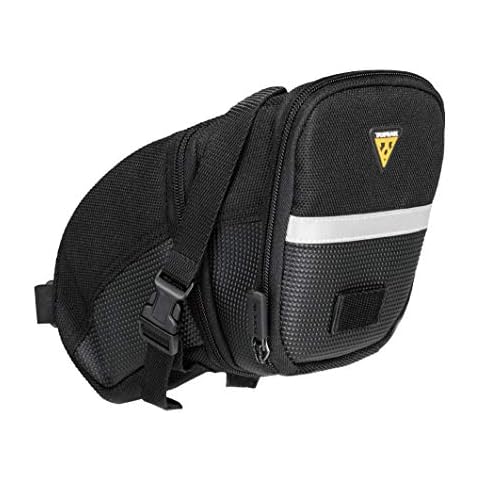 Topeak Aero Wedge Pack Saddle Bag, Strap Fit, Large, Black Cover