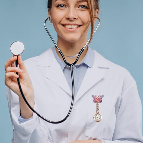 Image of Aroncent Nurse Fob Watch Collection: Medical Professional Lapel Pin-On Pocket Watches with Second Hand - Various Styles and Colors for Healthcare Workers