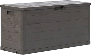 vidaXL Caja de Almacenamiento de Jardín, Baúl para Cojines Almohadas Mantas, Cofre de Herramientas, Caja para Patio Terraza, 280 L Marrón