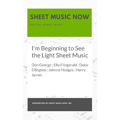 I'm Beginning to See the Light Sheet Music