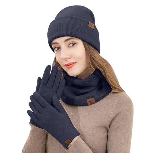 Chapeau pompon ensemble d'hiver contre le froid aux oreilles