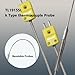 2-Pack TL1915SL K-Type Thermocouple Probe Length 6in / 0.06in /40 in Flexible Temperature Senso -40℉~1230℉ High Temp Probe for Industrial HVAC Automotive Furnace