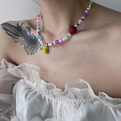 Craftdady 35Pcs Handamde Bumpy Strawberry Lampwork Beads with Gold Sand Small Translucent 3D Cute Fruit Glazed Beads for Necklace Bracelet Jewelry Making 7 Styles - Image 3