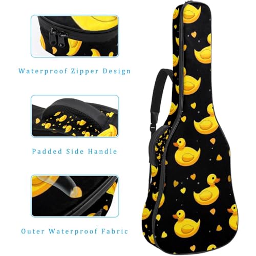 Housse guitare classique basse électrique imperméable jaune canard à poches