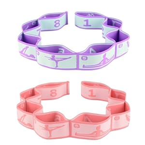 CEILIWEN Elastischer Yoga-Dehnungsgurt mit Schlaufen