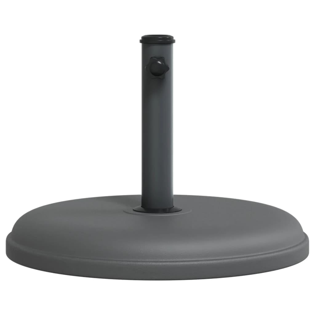 Stojak na parasol przeciwsłoneczny, 15 kg, z betonowym cokołem z tworzywa sztucznego, okrągły, kompatybilny z masztem Ø 32/35/38 mm, stabilny uchwyt na balkon, taras, do ogrodu, odporna na