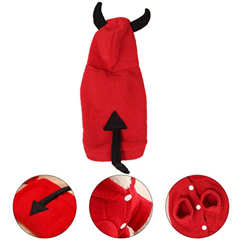 KESYOO Halloween Pet Clothes Red Pet Costume Halloween Themed Pet Clothes Halloween Devil Costume for Cat Dog - Image 4